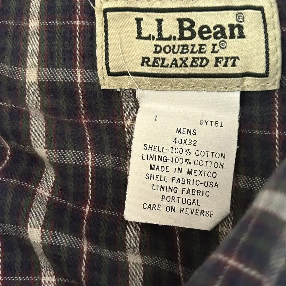 LL Bean Jeans Men’s 40x32 Black Denim Classic Fit Flannel Lined Outdoor Workwear - Picture 2 of 16